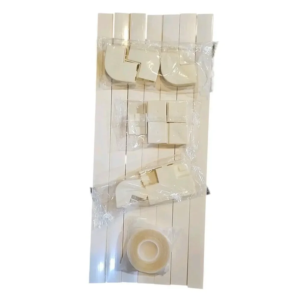 7 Piece 9ft Panduit Channel, 2 Sided Tape, 7 Couplers , 2 Tees, 6 90s, 2 Top 90s